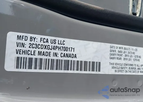 2023 Dodge Charger Scat Pack from USA, damaged, VIN 2C3CDXGJ4PH700171